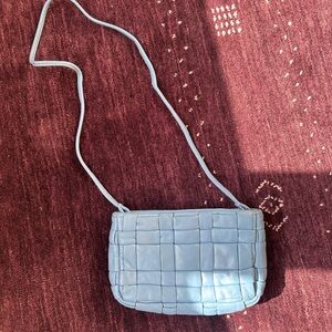 Zara Blue Woven Crossbody Bag